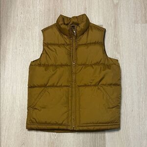 Old Navy Kid’s Brown Full Zip Puffer Vest Sz 10-12